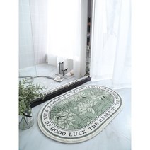 프로방스 플라워 래터링 발매트 거실 주방 욕실 매트 인테리어 소품 아이디어 상품, 플루