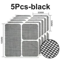 window screen 모기장 수리 테이프 strong self adhesive 유리 섬유 패치 커버링 메쉬 테이프 for screen holes 눈물 수리, 5 개 블랙