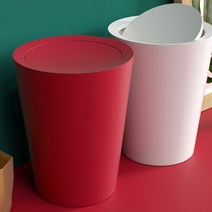 파스텔컬러 디자인 휴지통 5색 스윙형 인테리어, 화이트