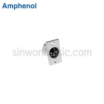 암페놀 AC3MMPNZ 3핀 매입형 납땜용 XLR(Male)커넥터 직사각형