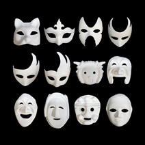 종이가면 무지가면 탈 역할놀이 종이탈 동물탈, 사람탈(어른용)