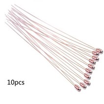 10 개/몫 3D 프린터 NTC 서미스터 100 K 정확도 1% B 값 3950 1.8MM 온도 센서 3D 부품 신규, Black