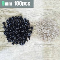 장난감용 블랙 플라스틱 안전 눈 아미구루미 DIY 키트 장난감 눈 인형 액세서리 테디베어 소프트 장난감 눈 6mm 8mm 12mm 100 개, 03 9mm-100pcs