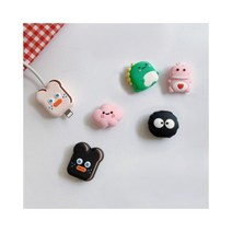 귀여운 케이블 보호캡 충전기 6종 8핀 단선방지, 구름CJ002304