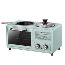 죽 영양식제조기 다기능 4 in 1 가정용 8 리터 대용량 토스터 붙지 않는 코팅 프라이팬 아침 식사 기계, 02 Mint green_06 KR