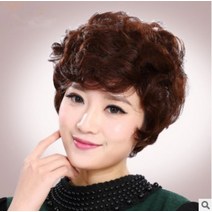 썸스팟 짧은머리가발 중년여성가발 여배우가발 풍성한숏컷가발 통가발 패션가발중장년 엄마가발 단발머리 볼륨헤어 볼륨가발, 개, 다크브라운(빅사이즈)+헤어망강빗