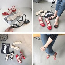 [§올템즈§] 둥근 코 발 편한 여성 샌들 바캉스 휴가 패션 슈즈 스트레토힐 ‡00_00ea §