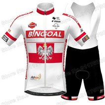 라이딩복 자전거의류 WALLONIEBRUXELL링 저지 세트 폴란드 챔피언 사이클링 의류 남성 레이스 로드 자전거 셔츠 정장 M 빕 반바지