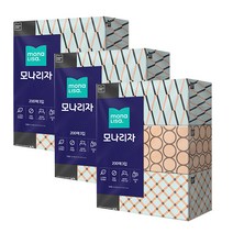 모나리자 천연펄프 각티슈 200매 3입 X 3개 미용티슈, 단품, 단품