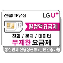 프렌즈모바일 LGU+선불폰 무제한 요금제 선불유심 유심개통, 선불데이터안심15G, 1개