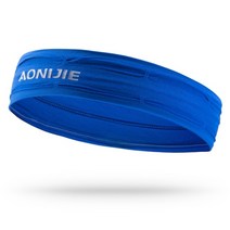 AONIJIE 아오니지 E4086 아웃도어 헤어 스타일 남녀 헤어밴드 땀띠 달리기 요가 헬스 농구용 땀 흡수배출 스카프, Blue