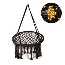 정원 흔들 의자 야외 그네 라탄 행잉 체어 해먹 스윙 침실 바구니 술 스윙 해먹 니트, 04