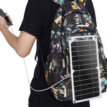 USB 5V 높은 전원 태양 전지 패널 야외 방수 하이킹 캠핑 휴대용 셀 보조베터리 배터리 태양 열 충전기 휴, 한개옵션0