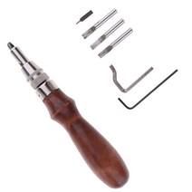 Creasing Edge Beveler Leathercraft 도구 7 In 1 Stitching Groover, 설명, 설명