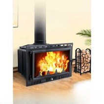 벽난로 스테인리스 경량 펠렛 가정용 알콜 불멍 연통, 붙박이 (L-16)난방 60-80/싱글화로