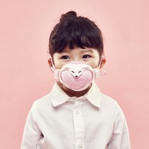 원더마스크 유아 어린이마스크 흰여우마스크 프레임 1개 필터2개