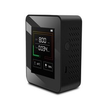 공기질 측정기 K03 K06 이산화탄소 CO2 meter Gas 감지기 온도 습도 Air Quality Monitor 휴대용 실내공기 측정, K03 블랙