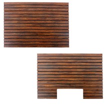 원목무늬 대형 플라스틱 발판 40mm(홈/일반) 화장실 현관 욕실 다용도, 발판대(일반)