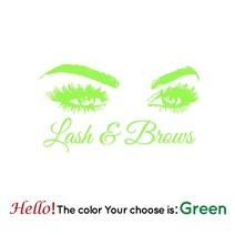 가구 뷰티 살롱 눈 비닐 벽 스티커 침실 장식 속눈썹과 데칼, 05 green_01 XL 43cm X 81cm