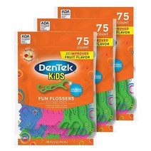 DenTek 패밀리 스마일 팩 일회용 치실 150개입 & 치간 칫솔 32개입, 75 Count (Pack of 3)
