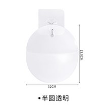 벽걸이화분 심미수배벽 걸개 걸개식 꽃병꽂이 플라스틱 벽 녹라걸개, 반원 투명 중간