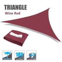 2/3/3.6/5M Triangle Sun Shade Sail Canopy for 98%UV Block Sun Shelter For Outdoor Facility&Activ, CHINA, 3X3X3M, WINE RED