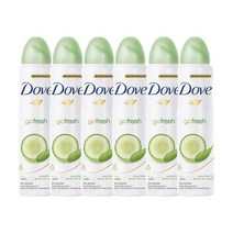 도브 스프레이형 데오드란트 오이 그린티 48시간 지속 150ml 6팩, 6개