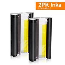 6인치 잉크 카트리지 및 인화지 호환 CP1300 광택 종이 KP-108IN 캐논 Selphy CP910 900 사진 프린터, 2 inks (no paper), 1개