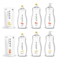 오늘의 쉼표 주방 세제 자몽 곡물 300ml 500ml 1종 과일 식기 그릇 세척 기름기 제거, 300ml 용기