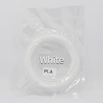 Pla 1.75mm 필라멘트 인쇄 재료 플라스틱 3d 프린터 압출기 펜 액세서리 10 미터 블랙 화이트 레드 컬러 풀 레인보우, 하얀