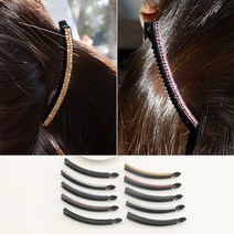 미스21 하임 컬러큐빅 바나나 헤어핀 (hp899) 헤어악세사리 머리핀 바나나핀