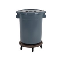 매트그레이 대형 원형통 플라스틱 음식물 쓰레기통 60L 업소용 수거통 잔반통 파란통, 뚜껑포함, 돌리X