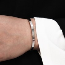 남자 팔찌 뱅글 심플 써지컬스틸 smooth