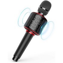 노래방기계 샤오미 휴대용 무선 블루투스 스피커 스테레오 사운드 마이크 야외 열, 02 Black Red