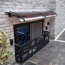 캐노픽스 550x1000 브라켓 2개 벽부형 폴리카보네이트 비가림막 차양막 렉산시공 비가림, 그린, 블랙