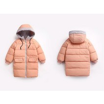 루루키즈 루루키즈 아동 후드배색 롱 다운 점퍼 (P000776441)