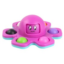 키덜트 피젯토이 스트레스해소 3in1 flip octopus poppit toy finger spinner toys anti stress hand fingertip gyro, 4