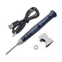 납땜 인두기 용접 휴대용 USB 인두 전문 전기 가열 도구 표시등 재작업 핸들, 01 Soldering Iron, 01 Soldering Iron Set