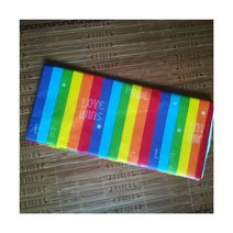 꽃다발포장지 꽃자재 예븐 꽃 포장지 부자재 10pcs 컬러 패턴 티슈 페이퍼 Diy 세공 공예 스크랩북 종이 웨딩 파티 장식 선물 꽃다발, color line