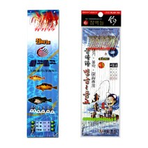 금호조침 6본 15본 참바늘 열기 볼락 우럭 가자미 2단 외줄 낚시 바늘 어피 카드 채비, 1개