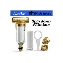 Reusable Spin Down Whole House Sediment Water Filter Pre-Filter System 40+200μm172889