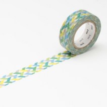 MT 마스킹테이프 Deco 01D219 사선 무늬 연두 15mmX10M