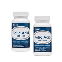 지엔씨 엽산 800mcg 100정 2팩 GNC Folic Acid