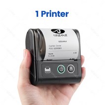 바코드프린터58 미니 휴대용 열전사 프린터 휴대폰 PC 안드로이드 iOS USB 블루투스 소기업용, 01 1Printer_02 미국 플러그