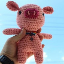 코바늘하나면돼 한손인형시리즈4손뜨개인형 돼지 뜨개질 DIY 패키지