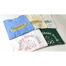 루즈핏 반팔티 홈웨어 캠핑룩 박스티