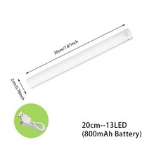 조약돌소파 1인용 미니 호박 일인용 소파 모션 센서 조명 무선 LED 야간 침실 장식 감지기 벽 램프 계단, 02 20cm-13LED_01 cold white