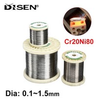 1/3/5M Cr20Ni80 가열 와이어 니크롬 저항 절단 거품 합금 원사 직경 0.1mm-1.5mm, [01] 1 Meter, [01] Dia 0.1mm, 01 1 Meter_01 Dia 0.1mm