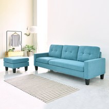 필우드가구 제니 3인용 패브릭 소파(스툴포함), 상세페이지 참조