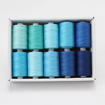 컴퓨터 자수 미싱 재봉실 자수 기계용 폴리에스터 세트 옵션 손 바느질 도구 10 가지 색상 야드/롤 40S/2, 03 03